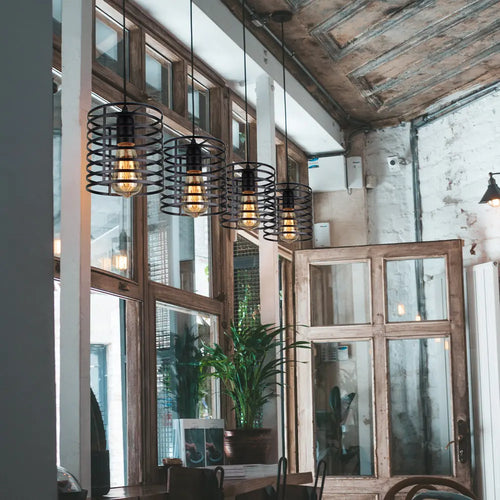 plafonnier moderne à leds style industriel vintage rétro loft - vue 5 sur 10