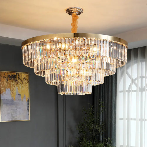 lustre en cristal luxe pour décoration intérieure et éclairage élégant - vue 3 sur 10