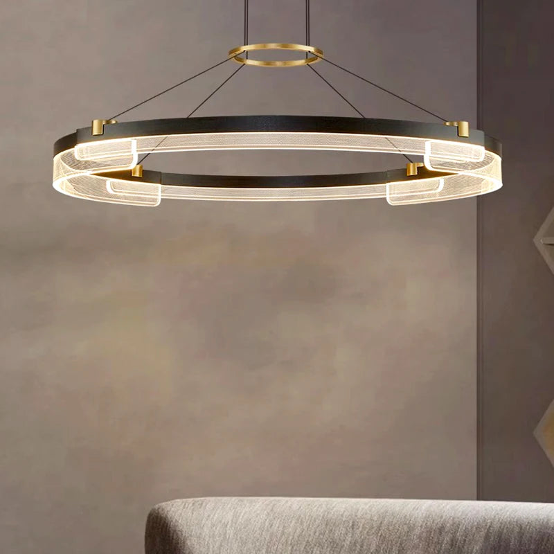 lustre led moderne pour éclairage intérieur en suspension - vue 5 sur 12