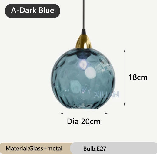 lustre en verre coloré lumineux pour restaurant - vue 16 sur 25