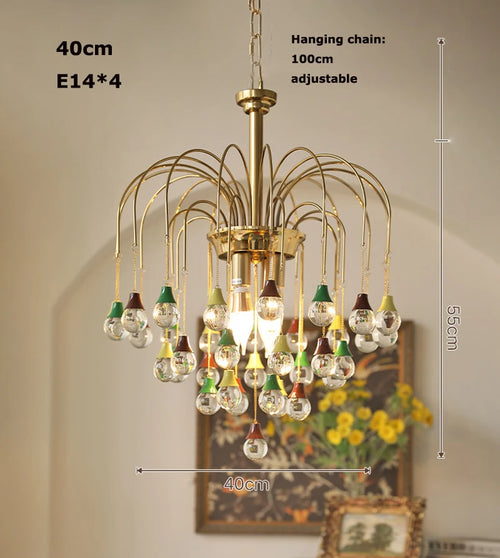 plafonnier tendance angel's tear en cristal lumineux élégant pour intérieur - vue 11 sur 10