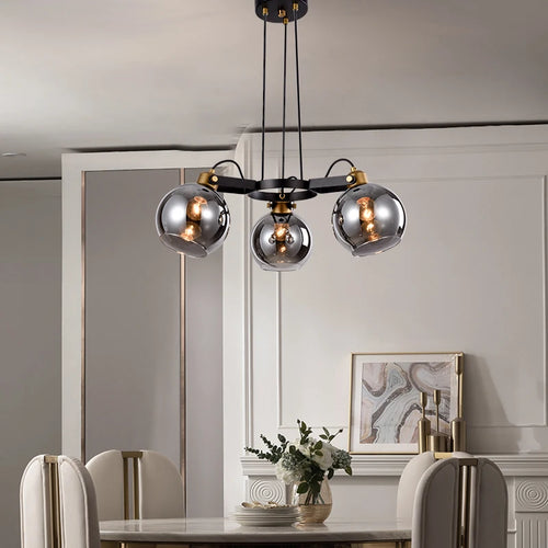 lustre nordique simple et luxueux pour éclairage intérieur - vue 6 sur 8