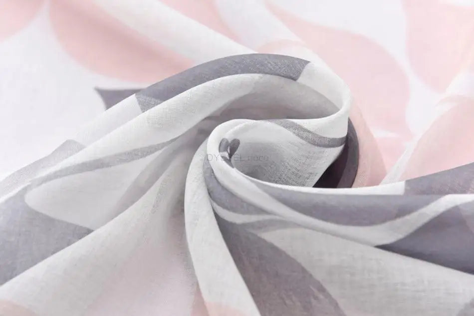 Voilage motif feuilles et fleurs style champetre salon