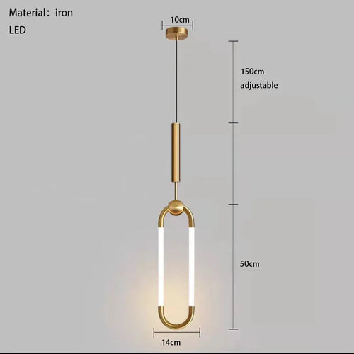 suspension moderne à led ellipse avec variateur hauteur réglable - vue 9 sur 12