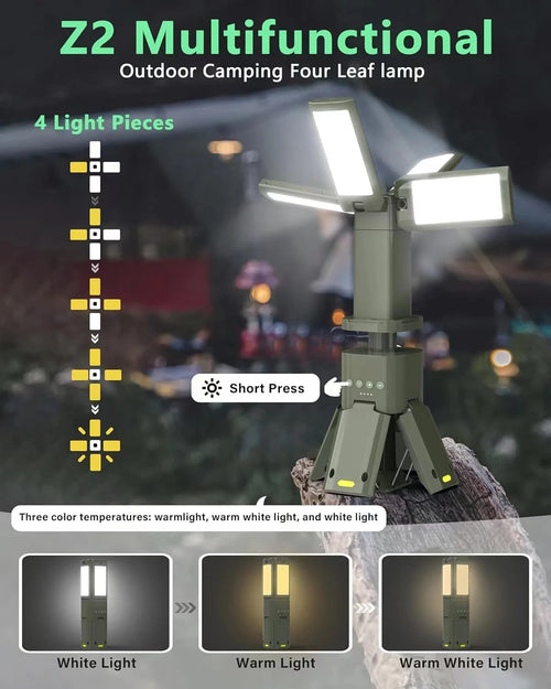 lampe de tente super lumineuse rechargeable pour camping et randonnée - vue 6 sur 8