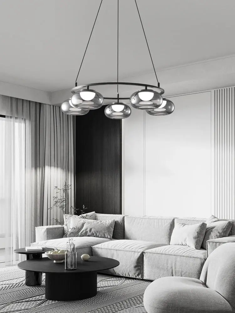 suspension en verre de luxe pour décoration moderne - vue 3 sur 9