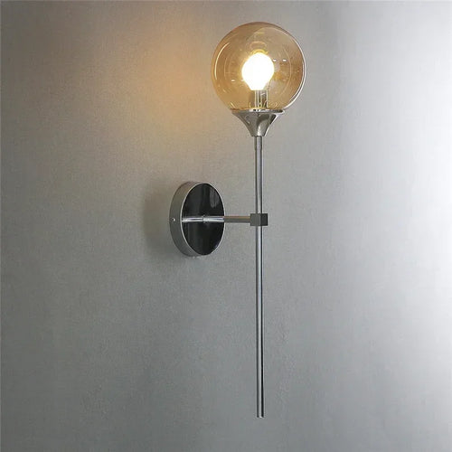 applique murale moderne en verre et chrome doré pour décoration intérieure - vue 5 sur 15