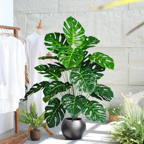 plante monstera artificielle tropicale pour décoration intérieure et extérieure - vue 3 sur 9