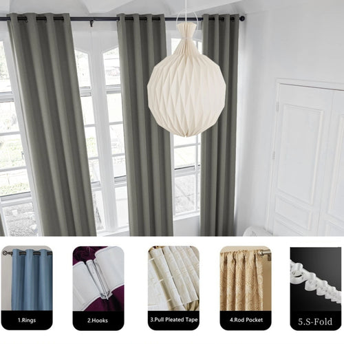 Rideau occultant extra long style lin moderne salon