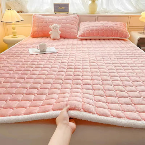 surmatelas en velours chaud épais pour un confort optimal - vue 14 sur 15