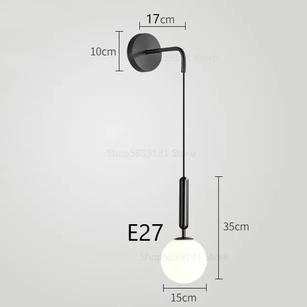 applique murale led moderne simple style nordique décoratif luxe - vue 10 sur 12