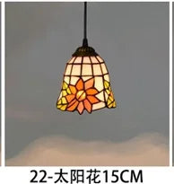 lustre en verre style tiffany rétro pour intérieur méditerranéen - vue 15 sur 30