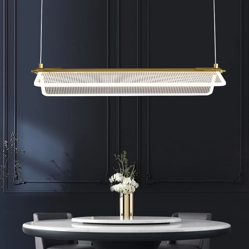 lustre rectangulaire minimaliste créatif à angle réglable - vue 3 sur 13