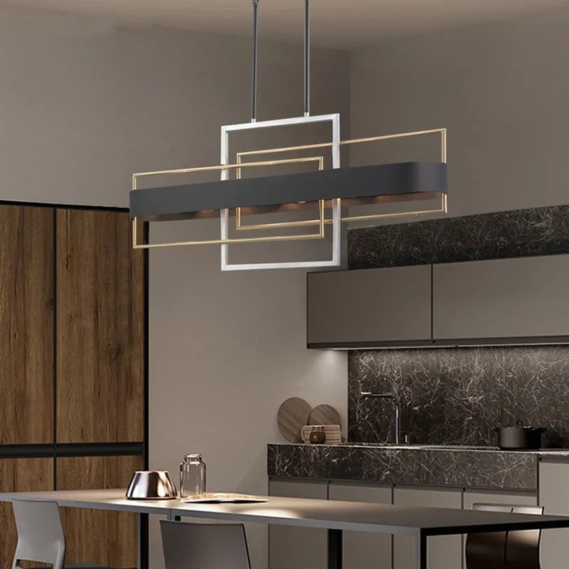 lustre nordique géométrique pour bar restaurant cosmétiques - vue 3 sur 5