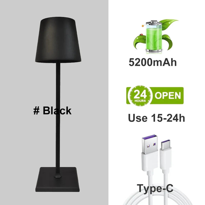 Lampe bureau led alliage aluminium rechargeable usb