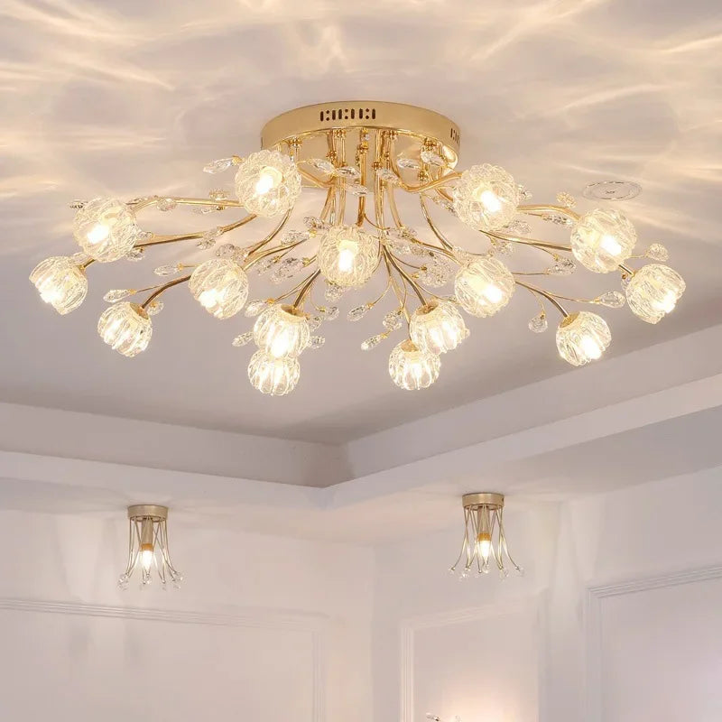 plafonnier moderne en cristal pour un éclairage luxueux - vue 3 sur 9