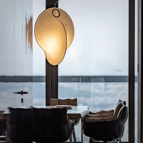 Créativité nordique soie Wabi Sabi Led lustre salle à manger barre lampe chambre Duplex Villa Loft décor à la maison escaliers suspension lumières