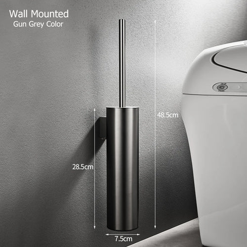 porte-brosse mural en acier inoxydable pour salle de bain