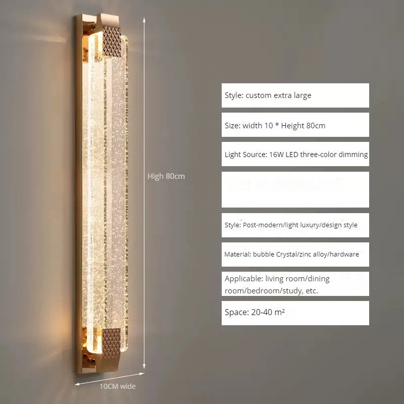 applique murale led bulle cristal moderne luxe décoration - vue 15 sur 16