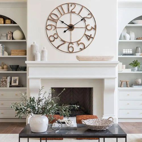 horloge murale rétro en métal décoration créative pour votre intérieur - vue 4 sur 8