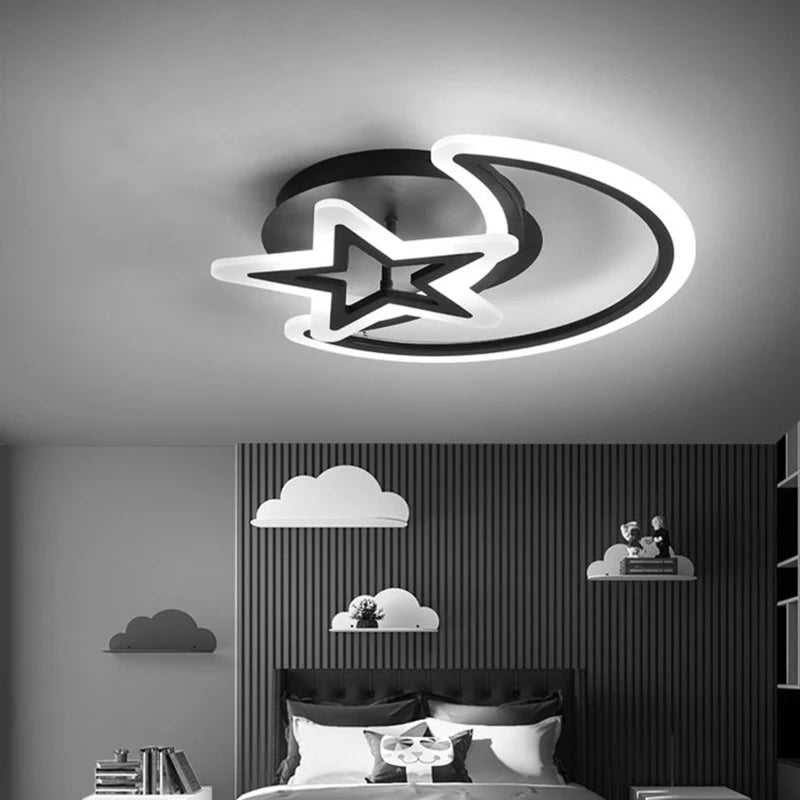 Plafonnier LED noir moderne éclairage de plafond