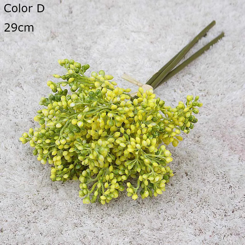 lot de 3 bouquets de riz artificiel pour décoration et arrangement floral - vue 8 sur 12
