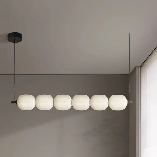 Nordic Designer Living Room Pendant Lamps White Long Droplight For Dining Table Bedroom Bar Lighting Gourd Ceiling Hanging Light - vue 5 sur 9