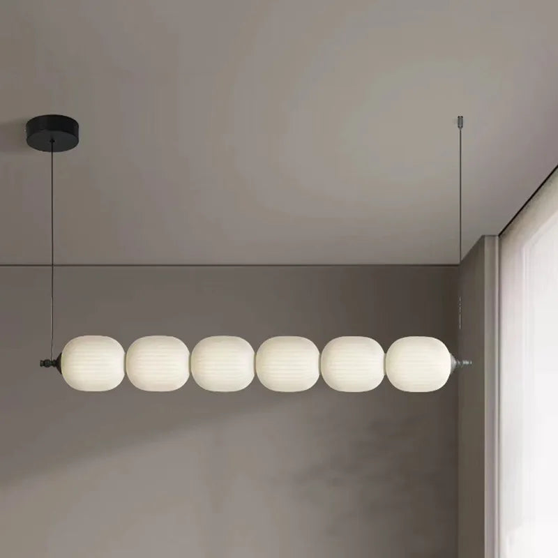 Nordic Designer Living Room Pendant Lamps White Long Droplight For Dining Table Bedroom Bar Lighting Gourd Ceiling Hanging Light - vue 4 sur 9