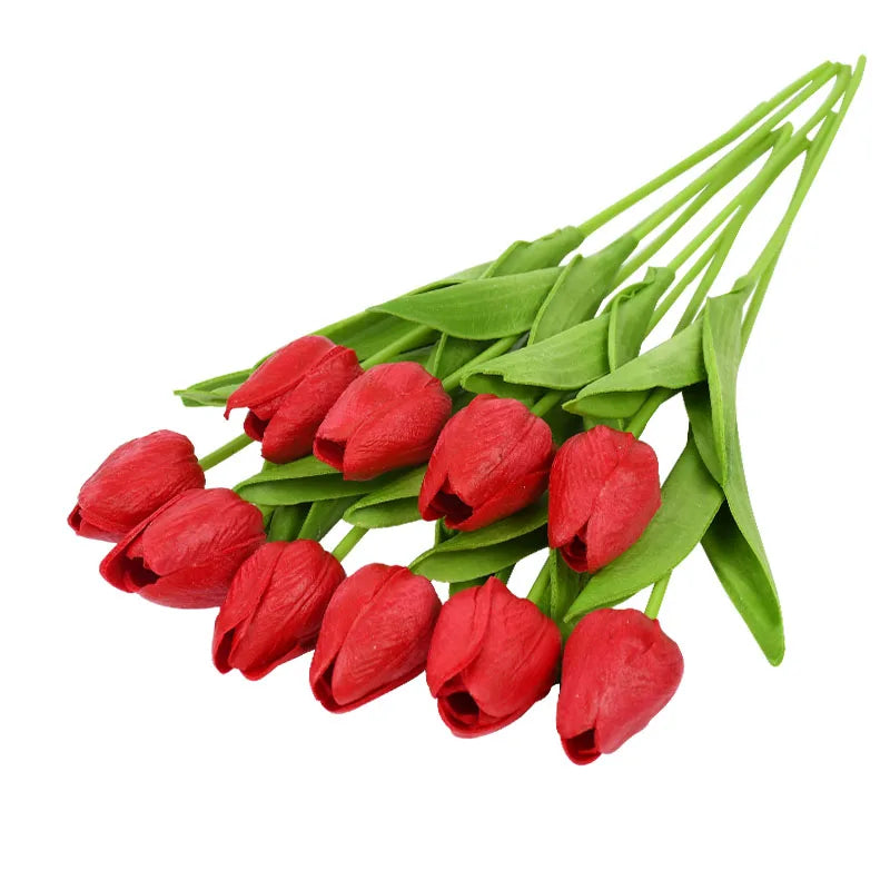 lot de 10 tulipes artificielles pour décoration de mariage et jardin