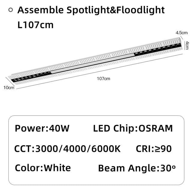 spot led encastrable magnétique moderne éclairage linéaire intérieur - vue 17 sur 16