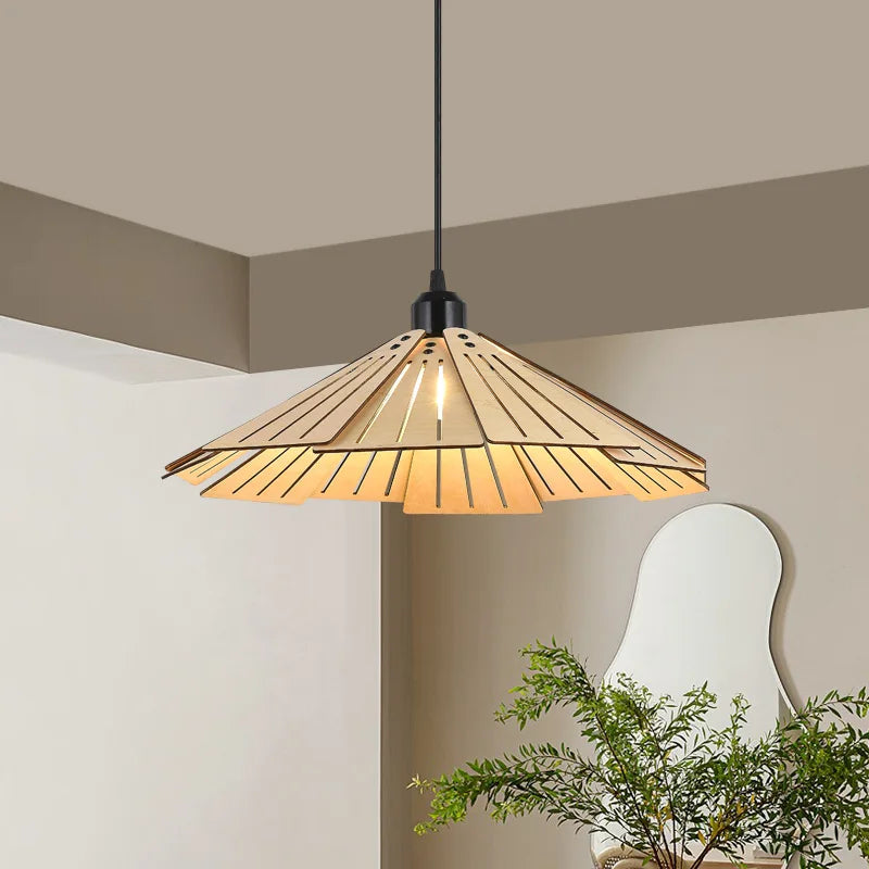 suspension wabi-sabi en bois avec luminaires led bricolage - vue 6 sur 14