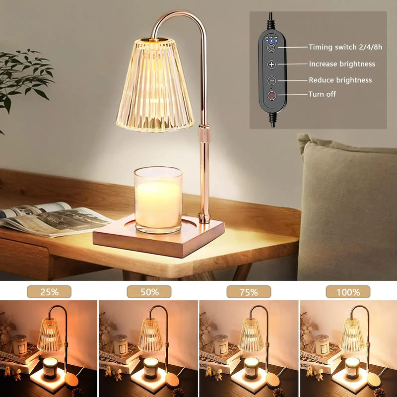 Lampe bureau chauffe-bougie minuterie intensité variable