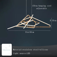 lustre géométrique en silicone pour décoration moderne