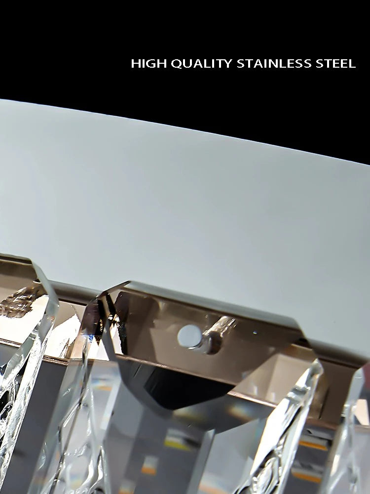 plafonnier led en cristal de luxe au design moderne de haute qualité - vue 6 sur 9
