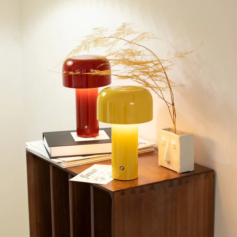 Lampe de table rechargeable design italien lampe champignon Portable chambre étude chevet lampe décorative