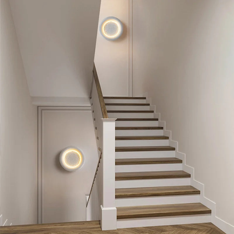 applique murale créative pleine lune étoilée pour intérieur décoratif