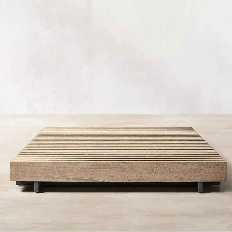canapé extérieur en bois massif luxe pour patio et loisirs - vue 8 sur 8