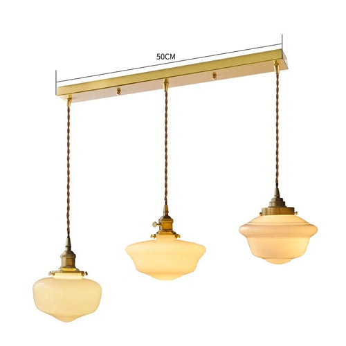 iwhd suspension led en verre et cuivre style nordique moderne - vue 14 sur 28