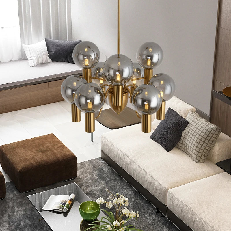 suspension design en verre pour décoration intérieure moderne - vue 4 sur 12