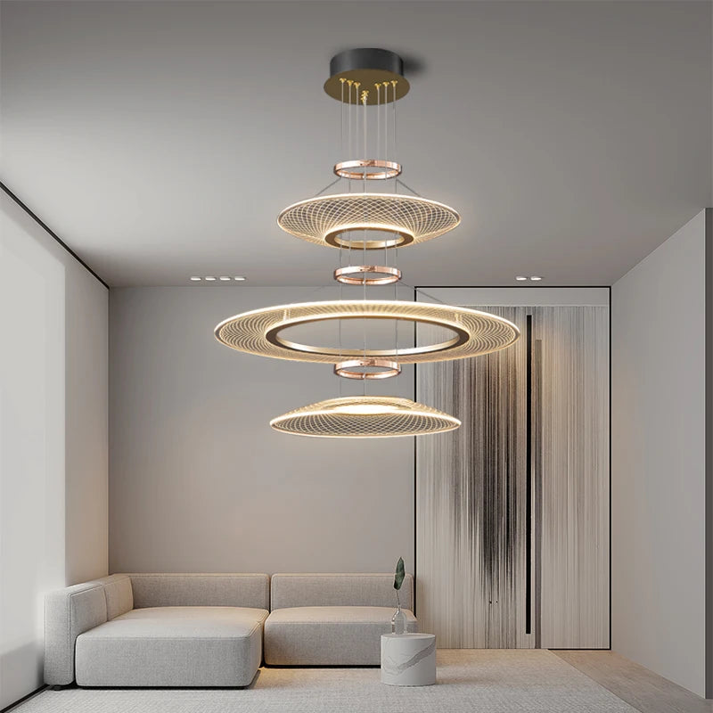 Plafonniers pour salon double lampes suspendues pour cuisine île hôtel Restaurant lustres LED Suspension