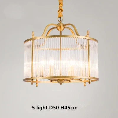 lustre moderne en cuivre avec tubes de verre led - vue 10 sur 12