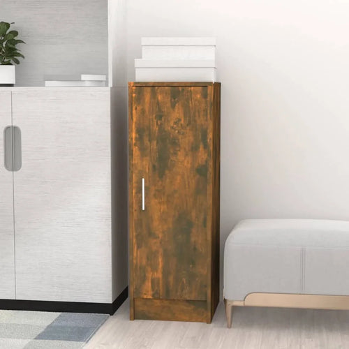 meuble à chaussures en chêne fumé design moderne en bois d'ingénierie - vue 7 sur 6