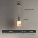 lustre en marbre chinois style moderne minimaliste pour restaurant et bar