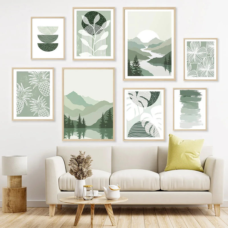 affiches géométriques art mural pour décoration moderne