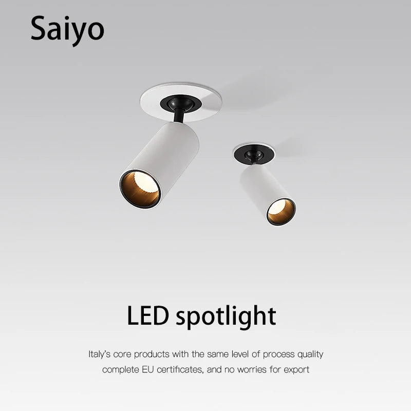 projecteurs led 	sans bordure encastré rond évolutif pour magasin