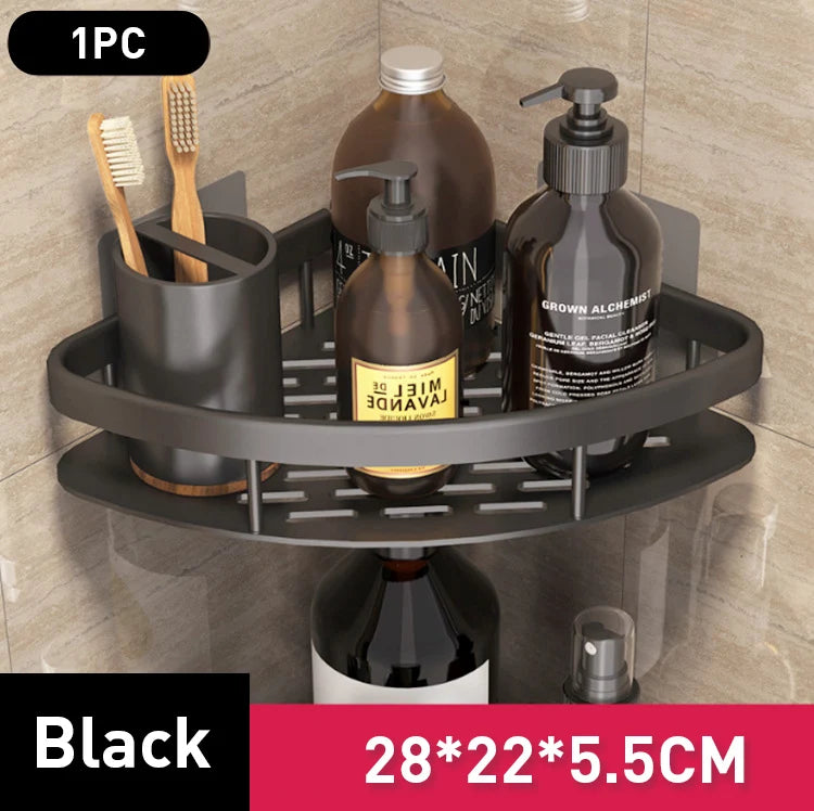 etagère murale de rangement sans perçage pour shampoing et maquillage