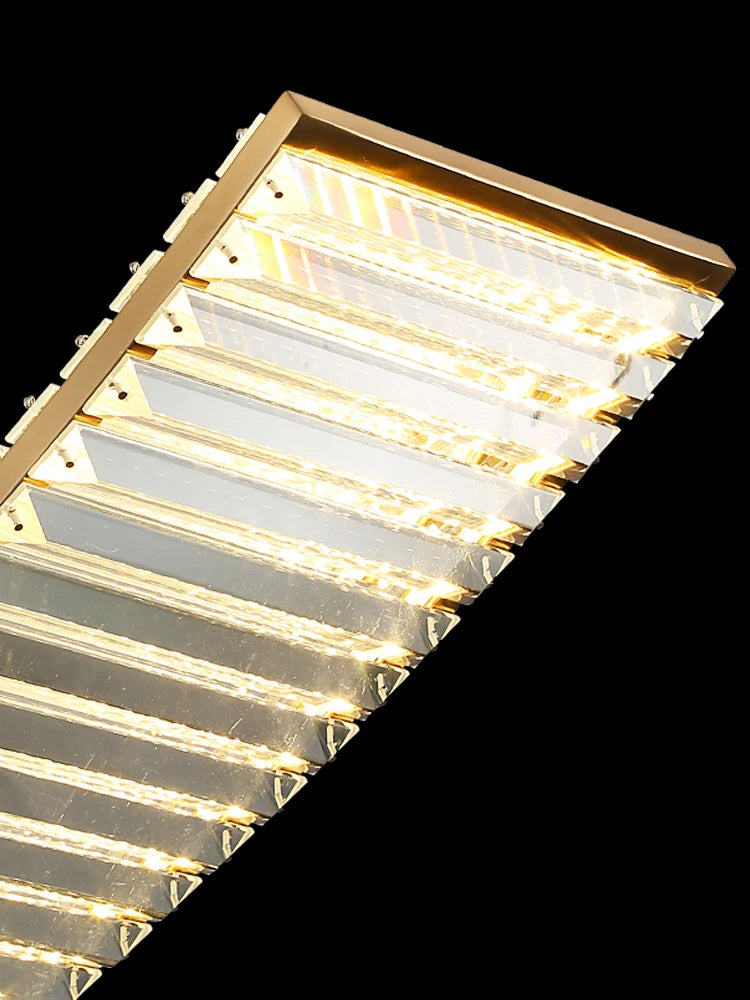 lustre led nordique en cristal pour cuisine moderne - vue 5 sur 8