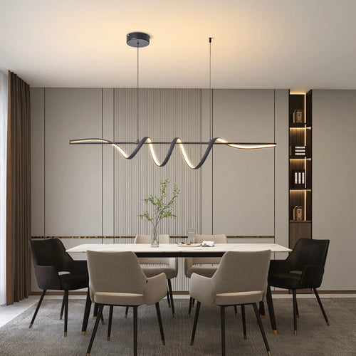 suspension à led moderne design à monter soi-même pour décoration intérieure - vue 4 sur 5
