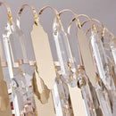 lustre moderne en cristal doré à led design élégant pour intérieur