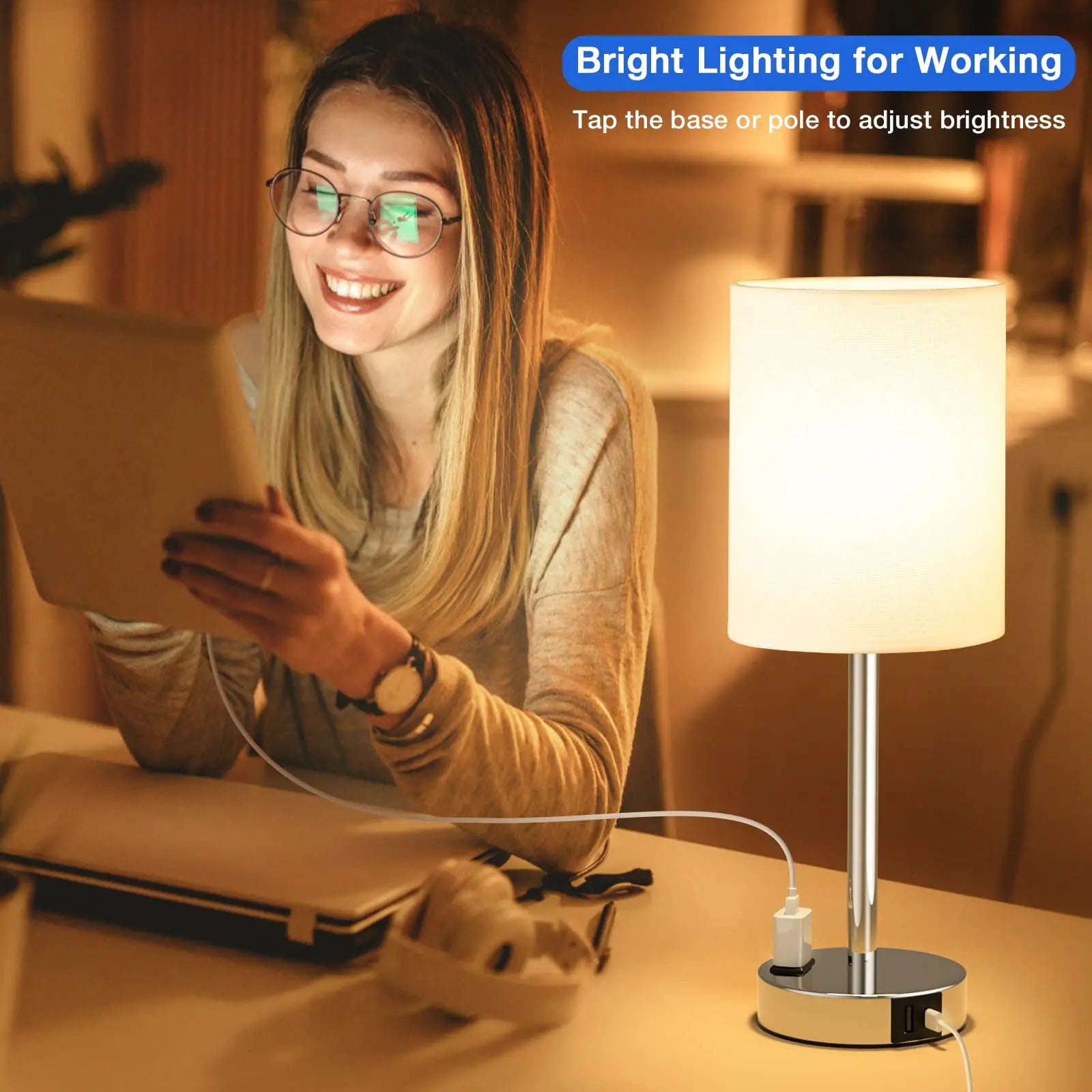 Lampe de Table tactile pour chambre à coucher - vue 11 sur 20